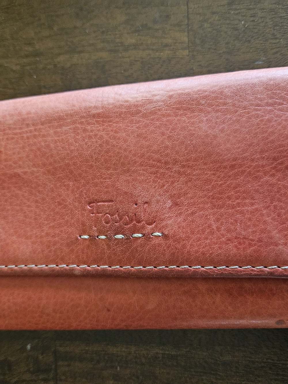 Fossil Women's Leather Clutch Wallet in Red